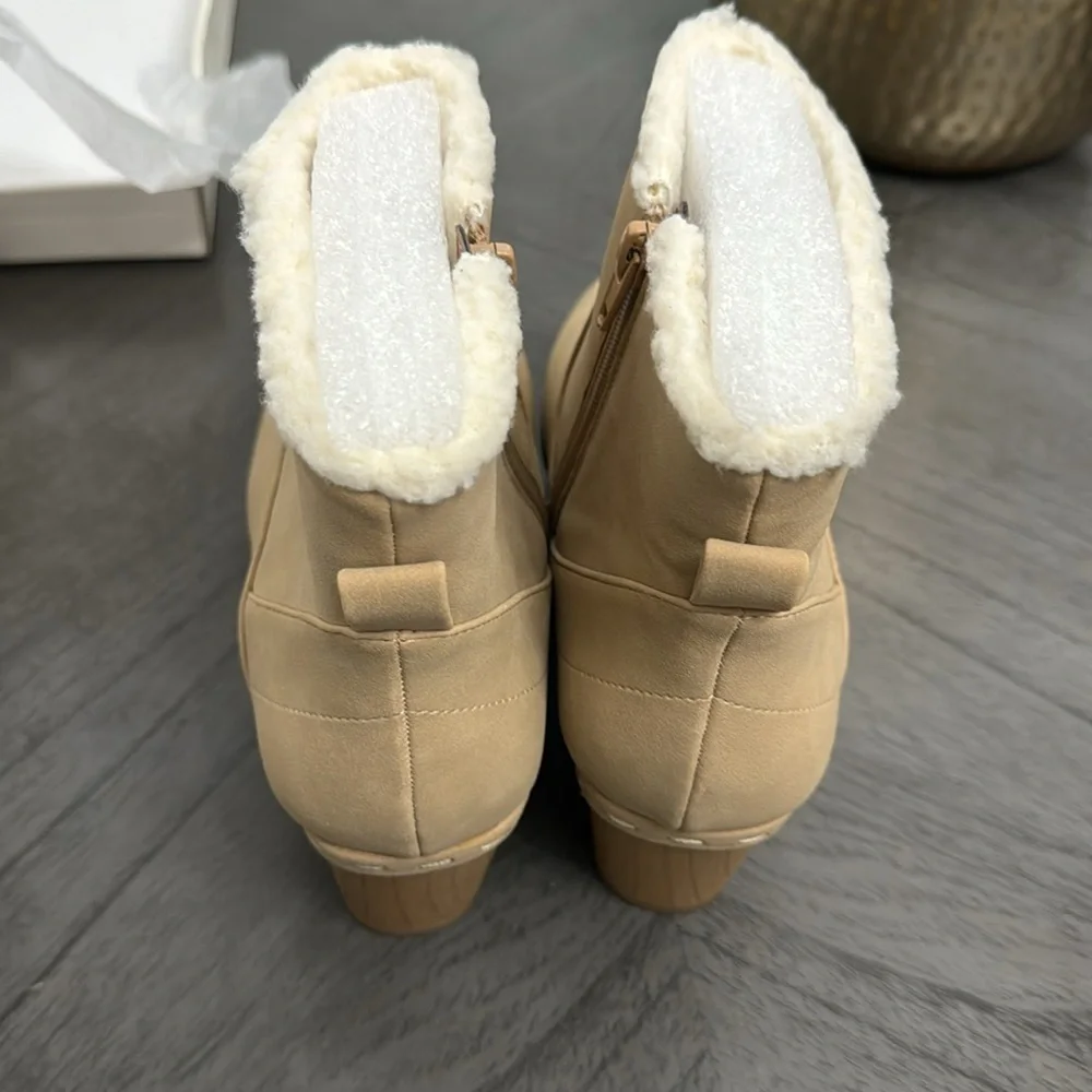 Style & Co. Womens Townaa Winter Faux Fur Ankle Boots